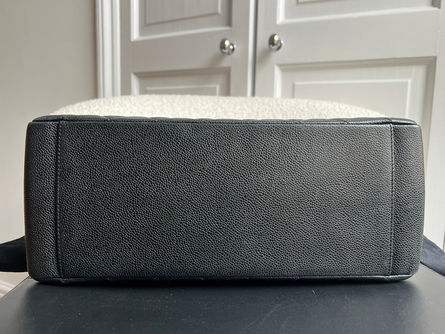 Chanel Black Caviar Grand Shopper Tote (GST) Silver Hardware