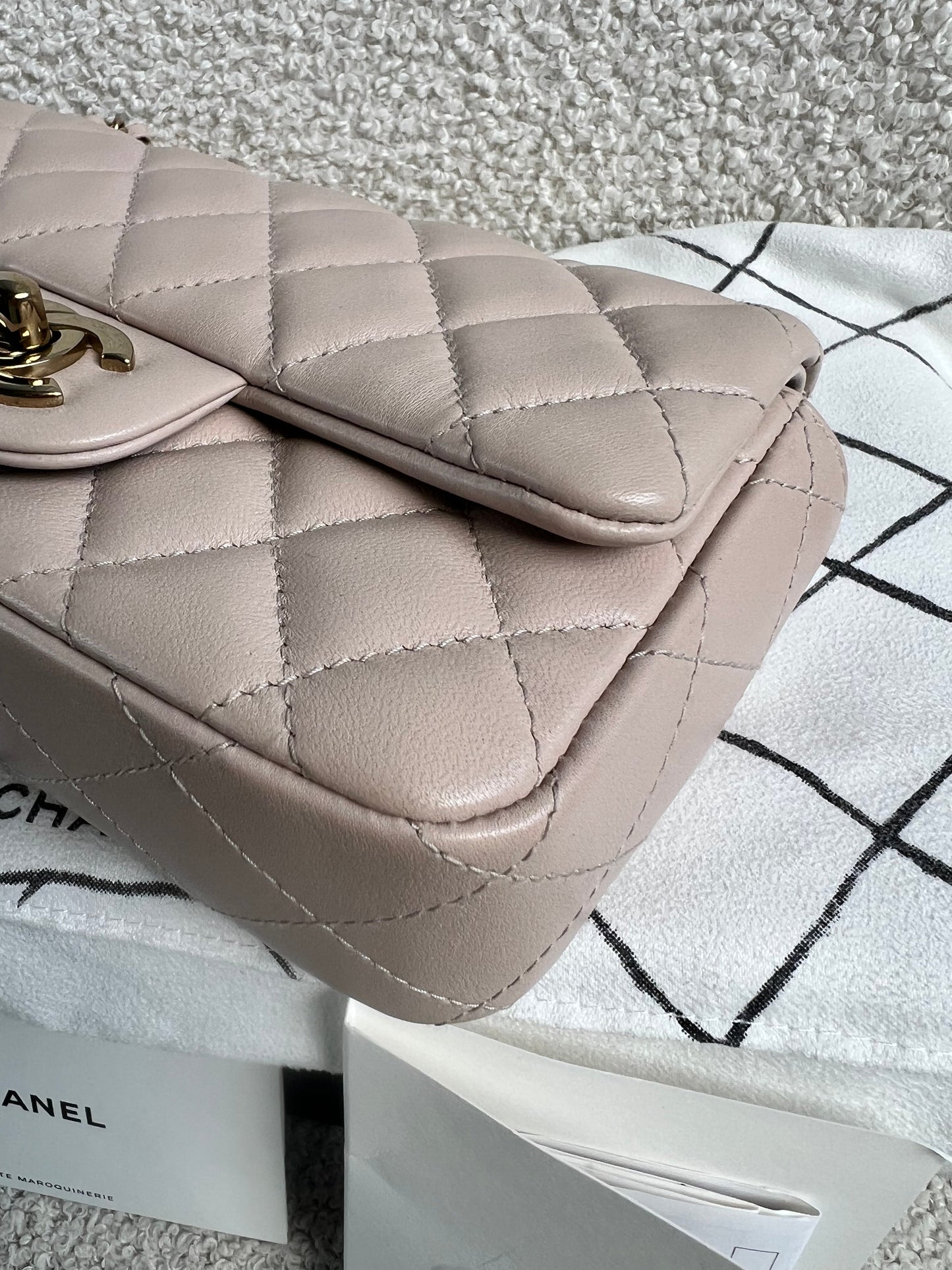 Chanel Mini Rectangular Classic Flap in Lambskin (RRP £4,390)