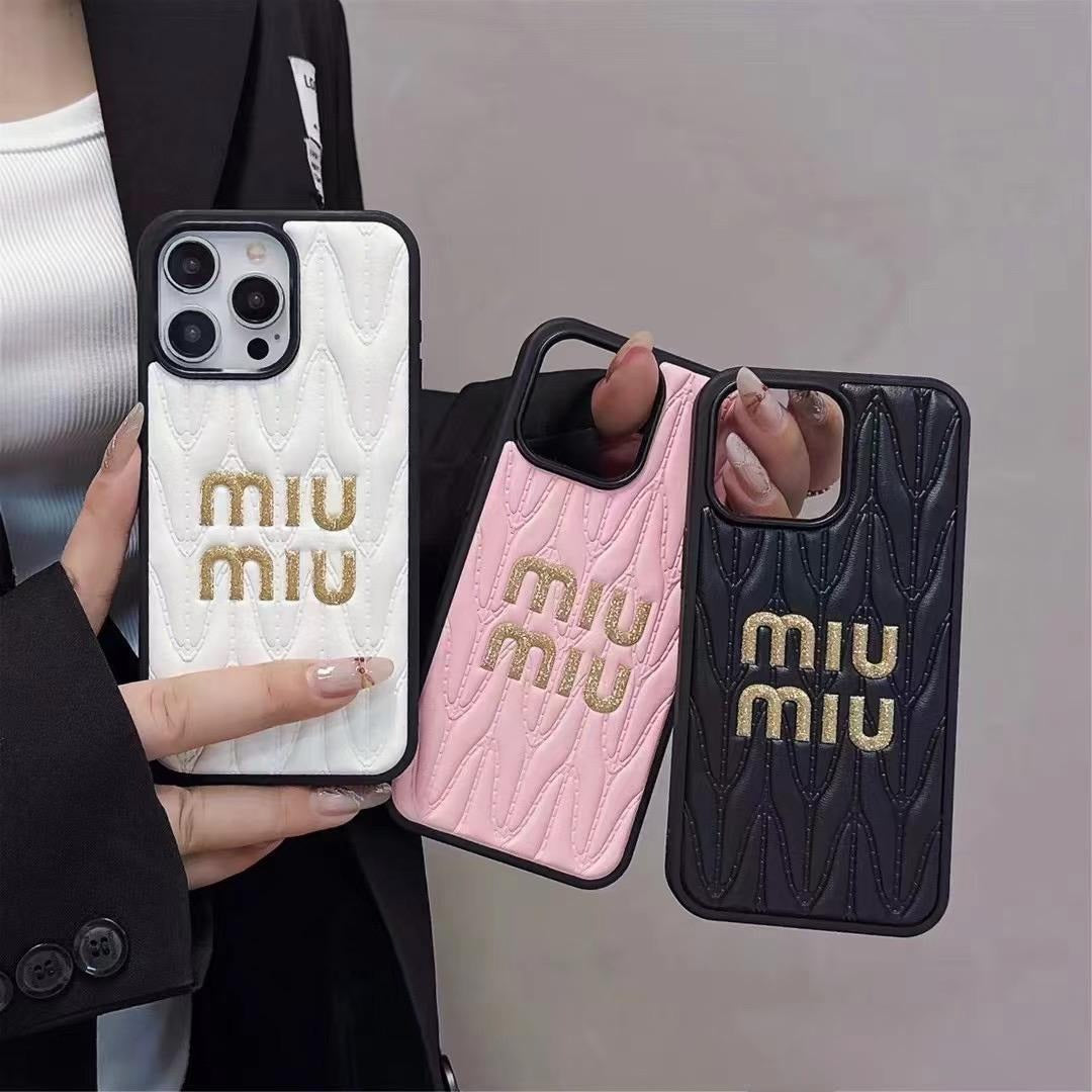 MM 3 Color Soft Leather Quilted iPhone Case