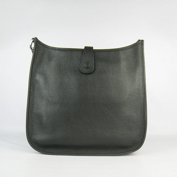 Luxury Hermes Evelyne I Handbag Black Silver