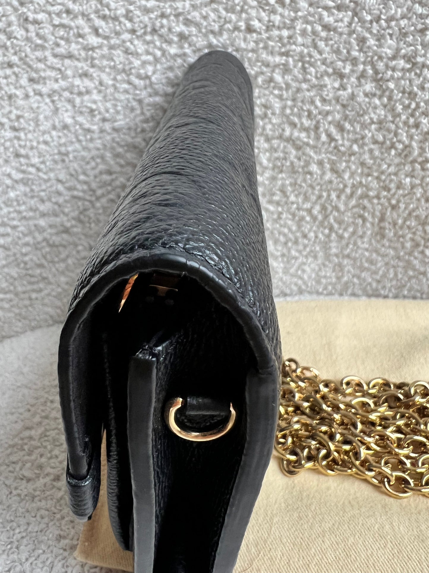 Louis Vuitton Black Empreinte Vavin Chain Wallet (RRP £1430)
