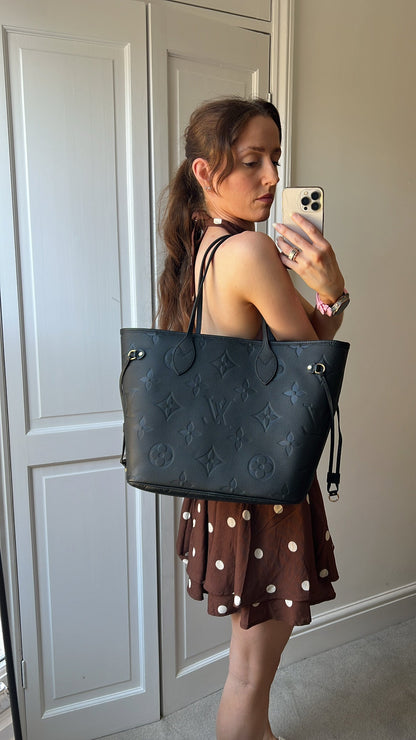 Louis Vuitton Neverfull MM Black Empreinte (RRP £2,010)
