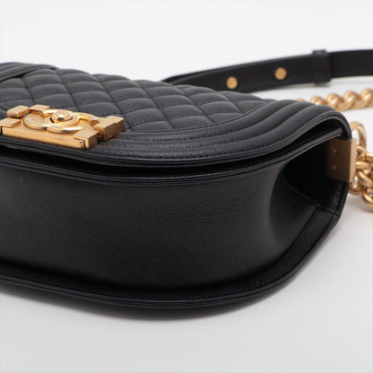 Chanel Boy Chanel Caviar S Chain Shoulder Bag Black G
