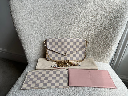 Louis Vuitton Felicie Pochette Damier Azur (RRP £1110)