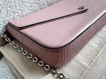 Louis Vuitton Felicie Pochette Rose Ballerine Epi (RRP £1160)