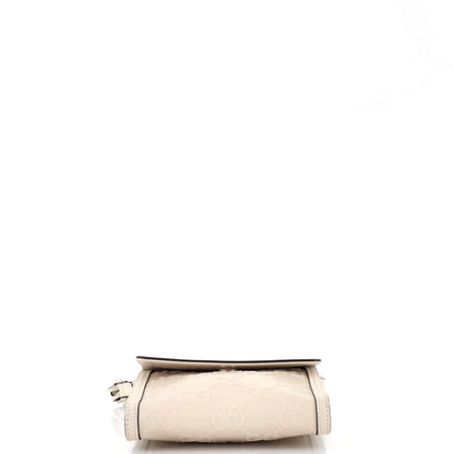 Flap Crossbody Bag GG Embossed Perforated Leather Small