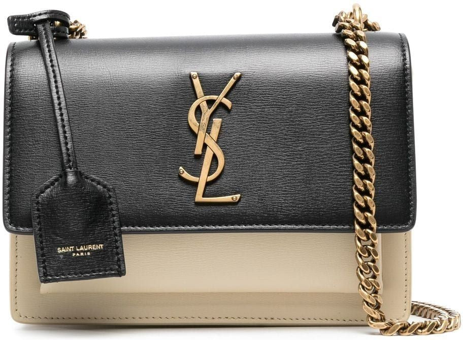 LOGO PLAQUE PANELLED LEATHER CROSSBODY BAG