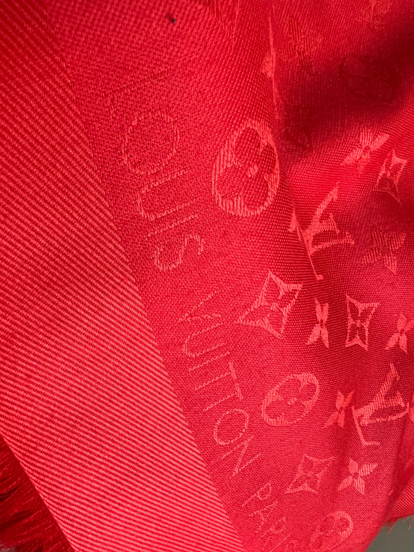 Louis Vuitton Red Monogram Shawl (RRP £475)