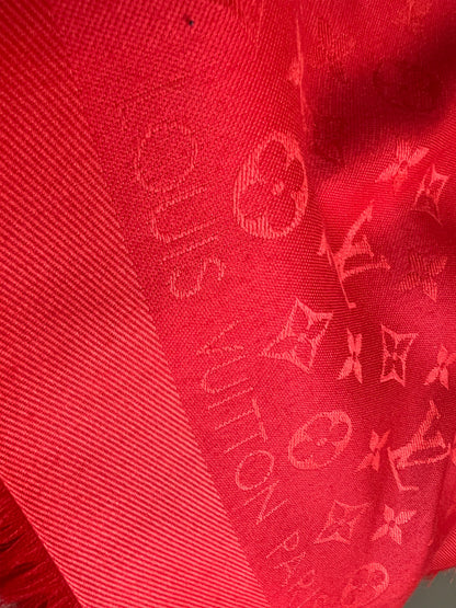 Louis Vuitton Red Monogram Shawl (RRP £475)