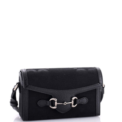 Horsebit 1955 Flap Crossbody Bag Jumbo GG Canvas Mini