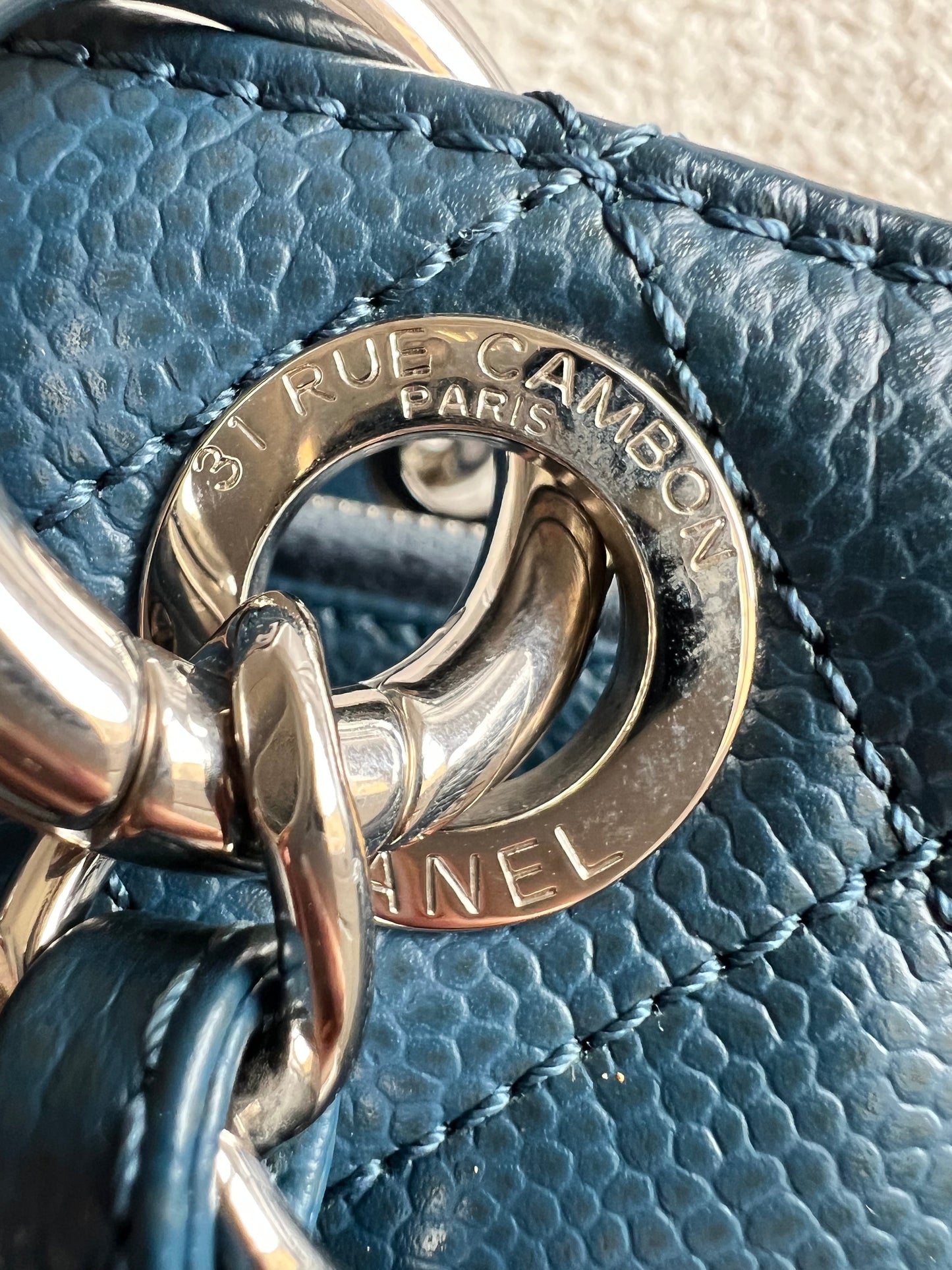 Chanel Dark Blue Blue Caviar Grand Shopper Tote (GST)