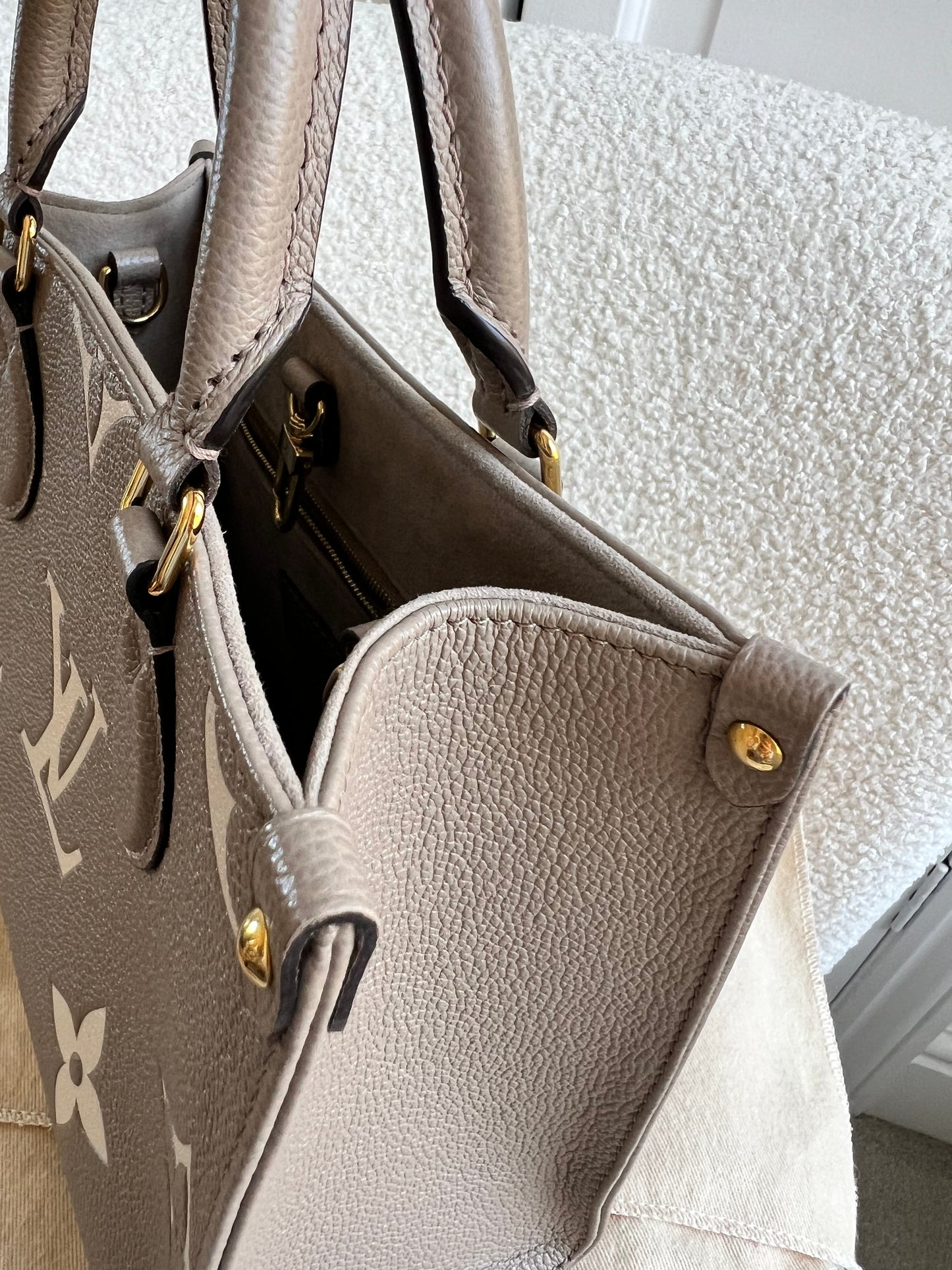 Louis Vuitton On the Go Bicolour PM Empreinte (RRP £2,520)