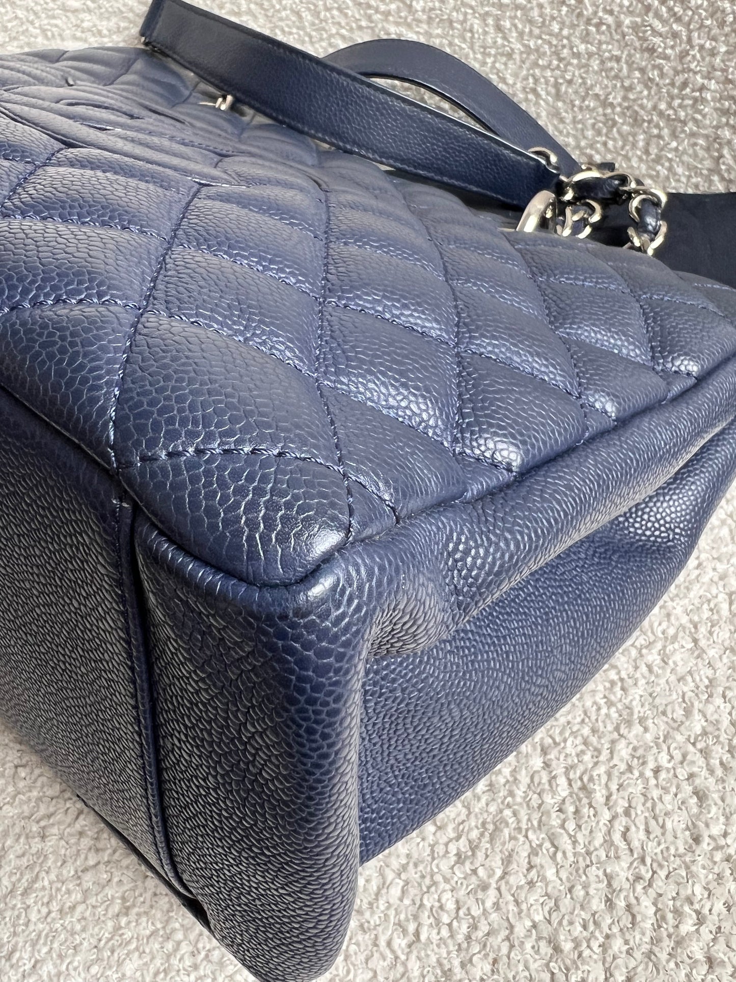 Chanel Navy Blue Caviar Grand Shopper Tote (GST)