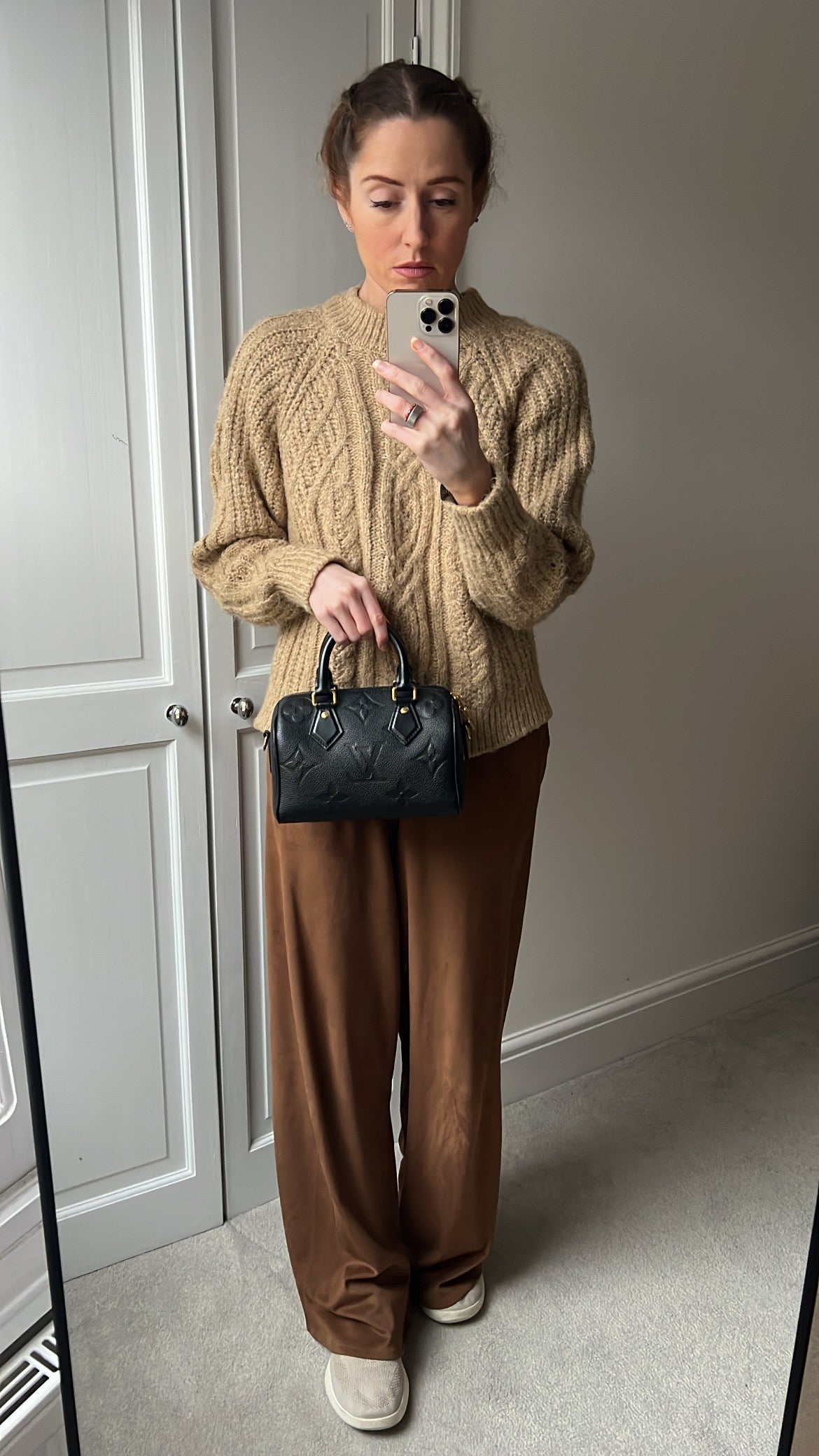 Louis Vuitton Speedy Black Empreinte Bandouliere 20 (RRP £1960)