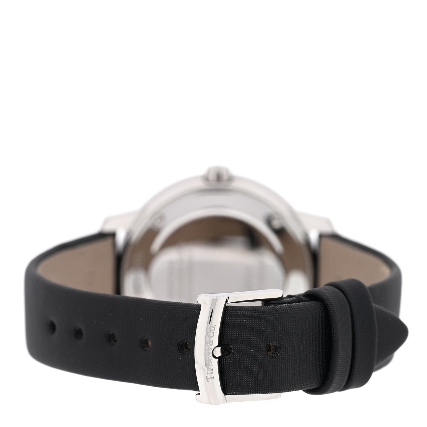 Stainless Steel Satin Diamond Bezel 31mm Atlas 2-Hand Quartz Watch Black
