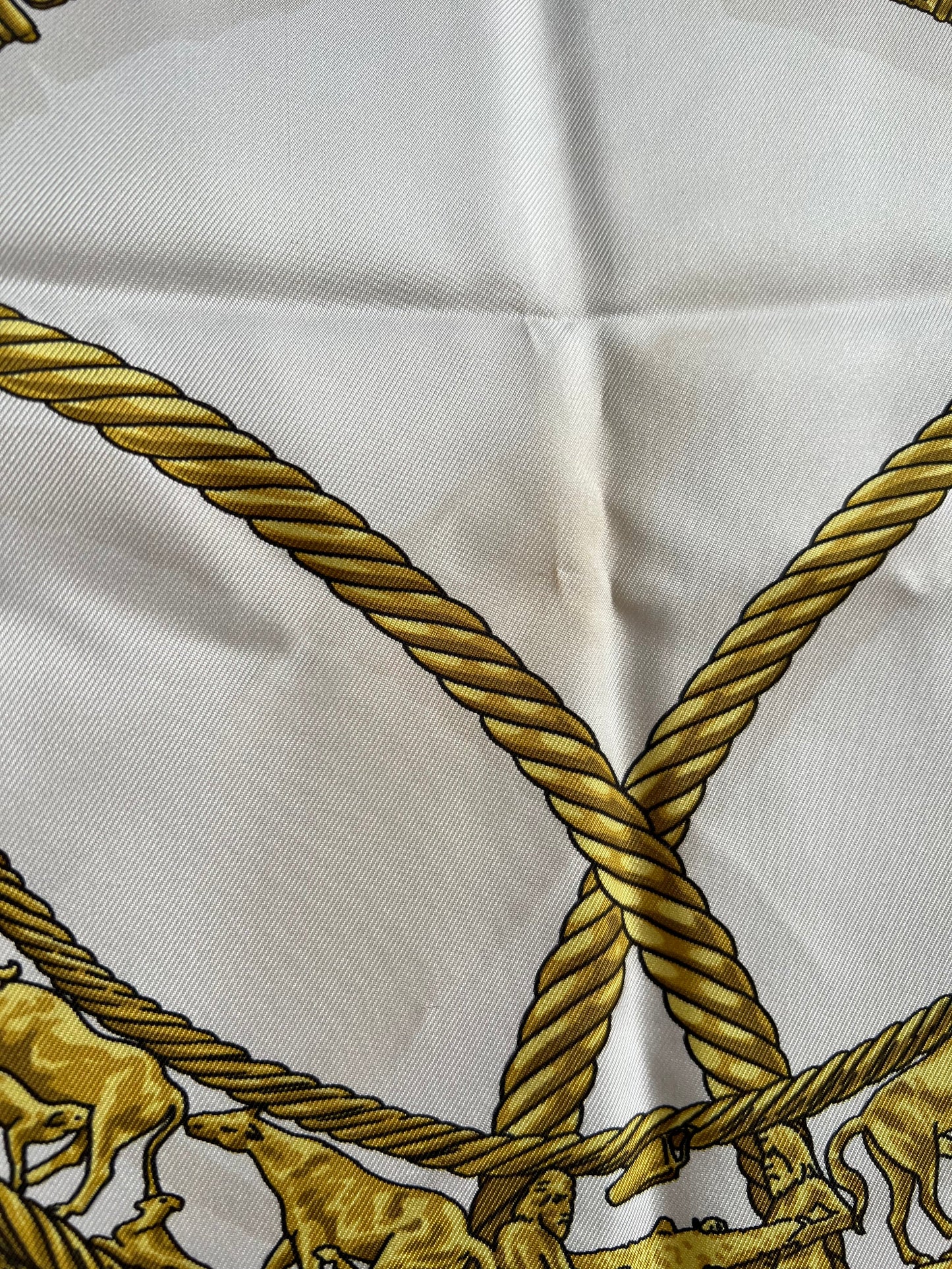 Hermès silk scarf "Les Cavaliers d'Or"