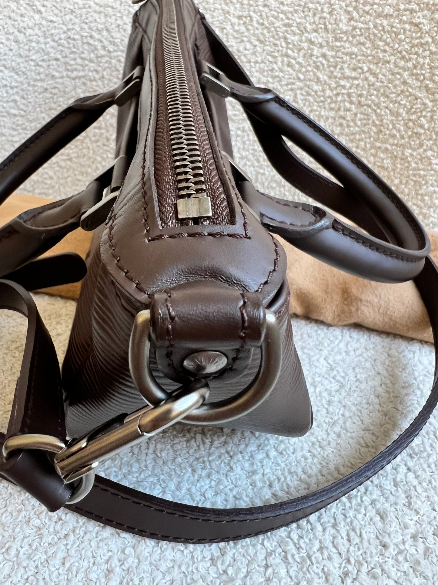 Louis Vuitton Dhanura PM Dark Brown Epi Leather