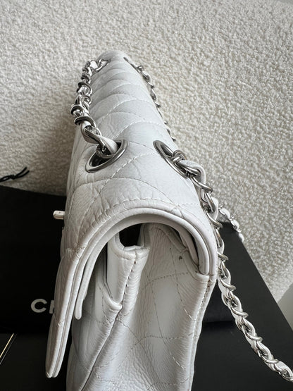 Chanel Medium Classic Flap in White Caviar (RRP £9090)