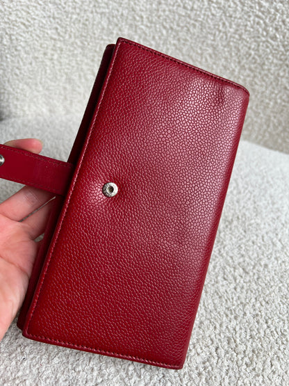 Chanel Red Caviar Timeless Large Flap Wallet