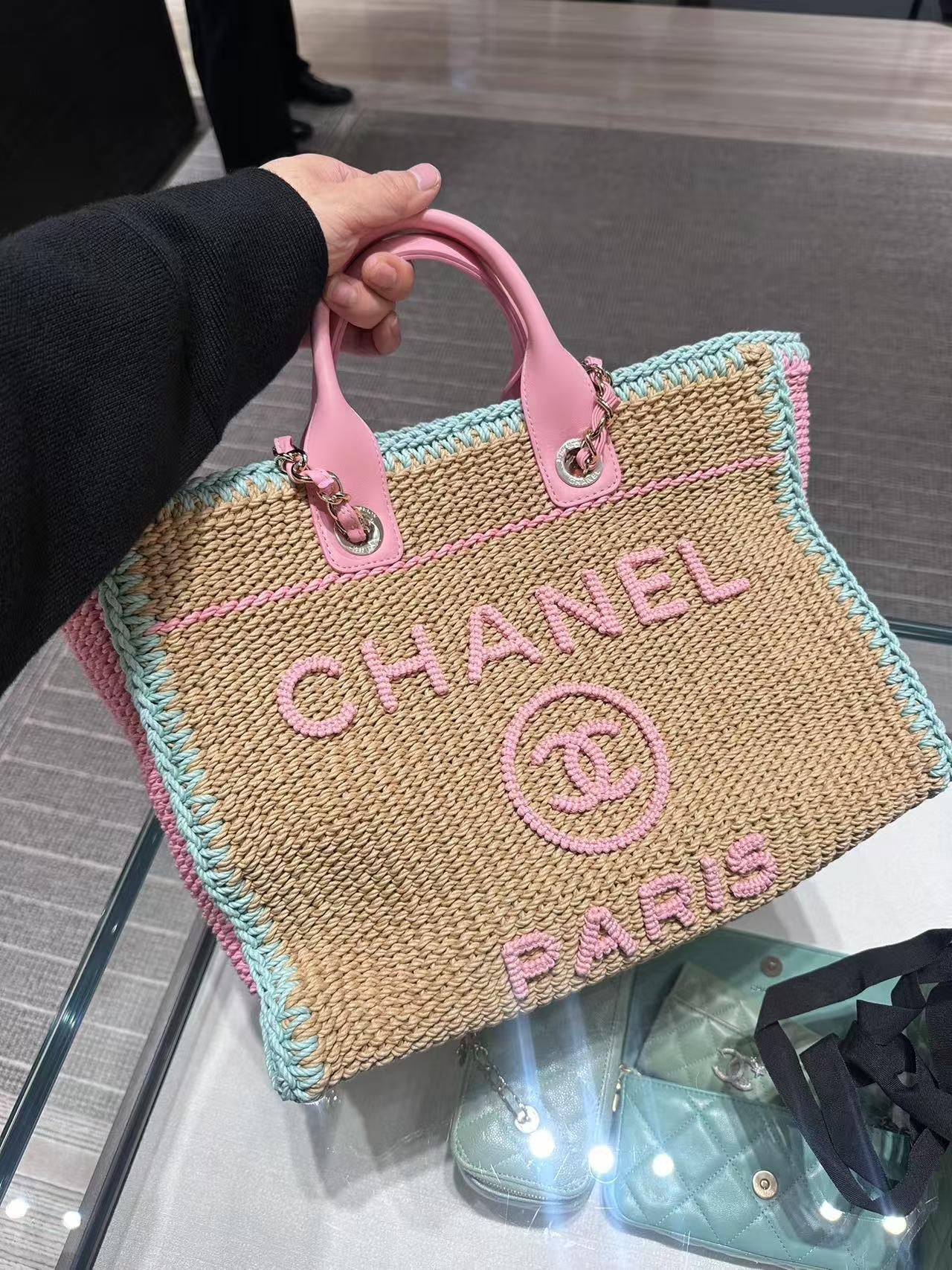 Chanel Shopping Tote Pink Tote Bag