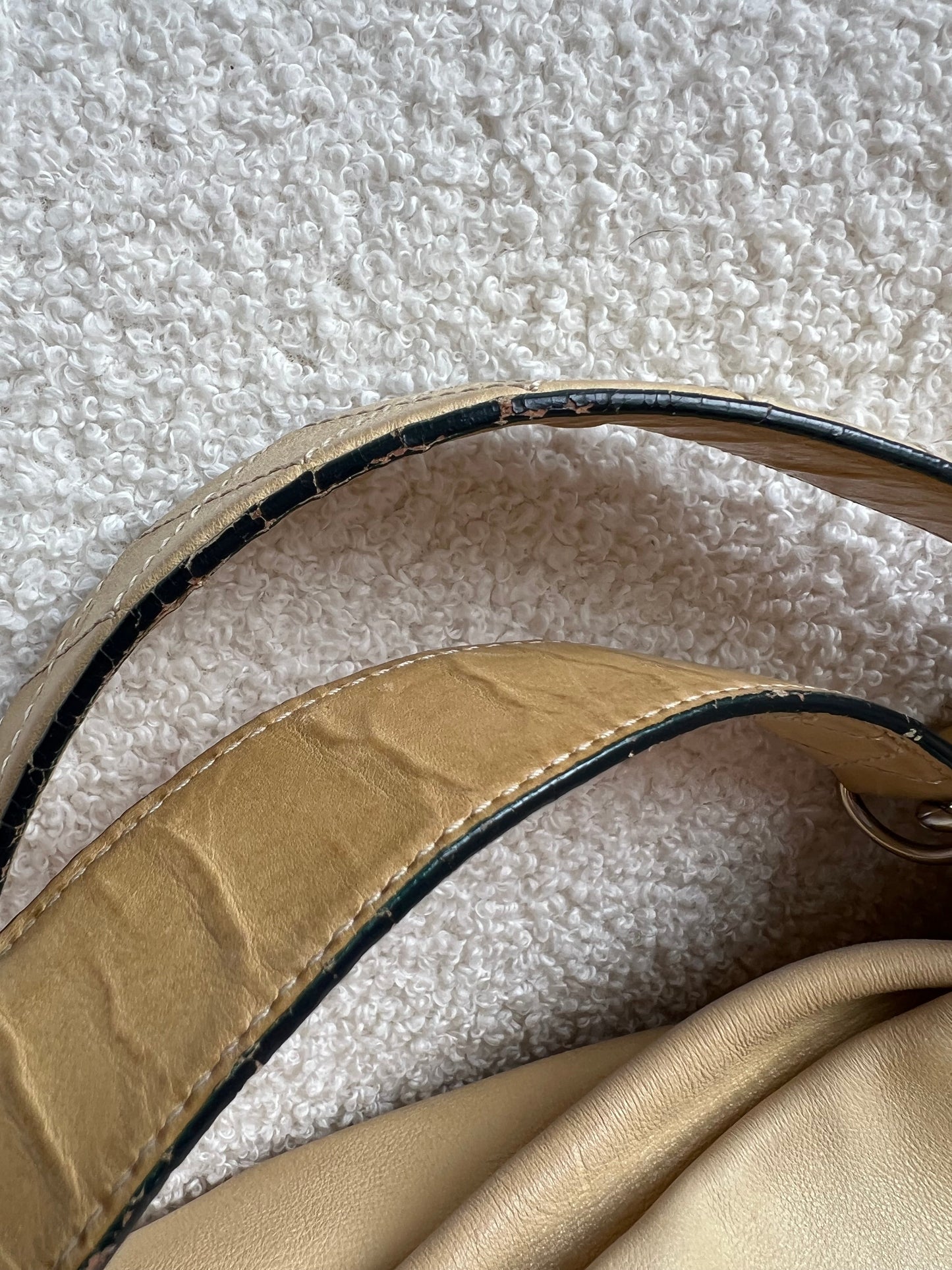 Chanel Beige Edgy Lambskin Large Hobo