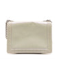 Chanel Boy Leather White Silver Pearl Chain Shoulder Bag Style 2