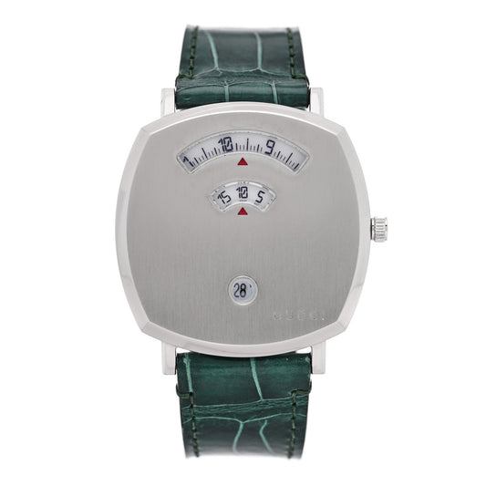 Stainless Steel Alligator 38mm Grip Quartz Watch Green