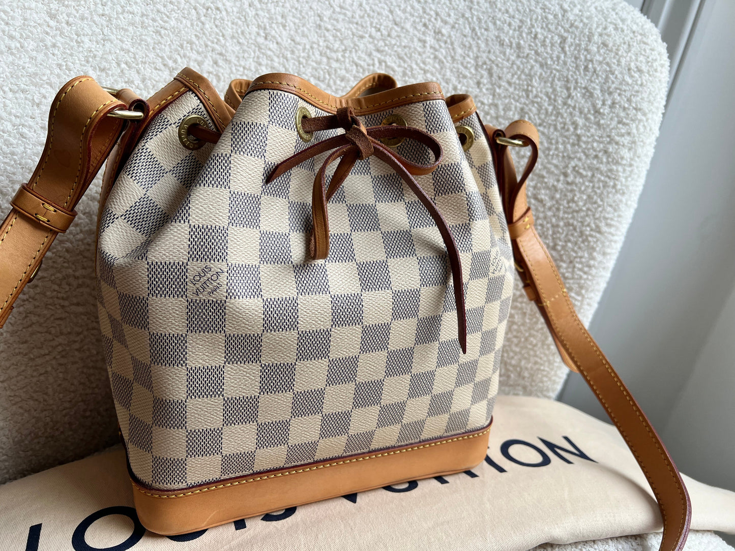 Louis Vuitton Petit Noe Bucket Bag Damier Azur (RRP £1,490)