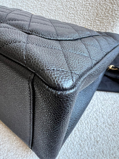 Chanel Black Caviar Grand Shopper Tote Gold Hardware (GST)