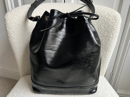 Louis Vuitton Black Epi Noe GM