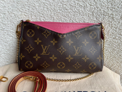 Louis Vuitton Pink and Monogram Pallas Pochette