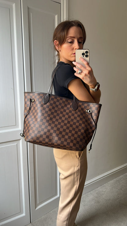 Louis Vuitton Neverfull MM Damier Ebene Cherry Interior (RRP £1,430)