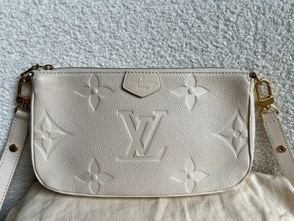 Louis Vuitton Multi Pochette Accessoires Creme Empreinte (RRP £2140)