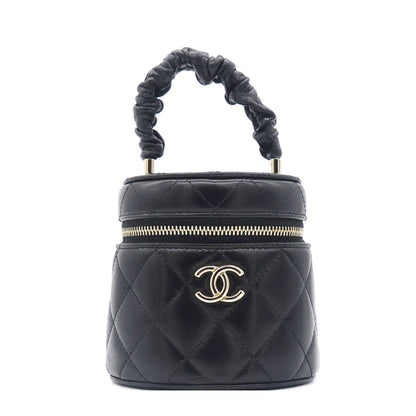 Chanel Black 22S Top Handle Mini Vanity Bag