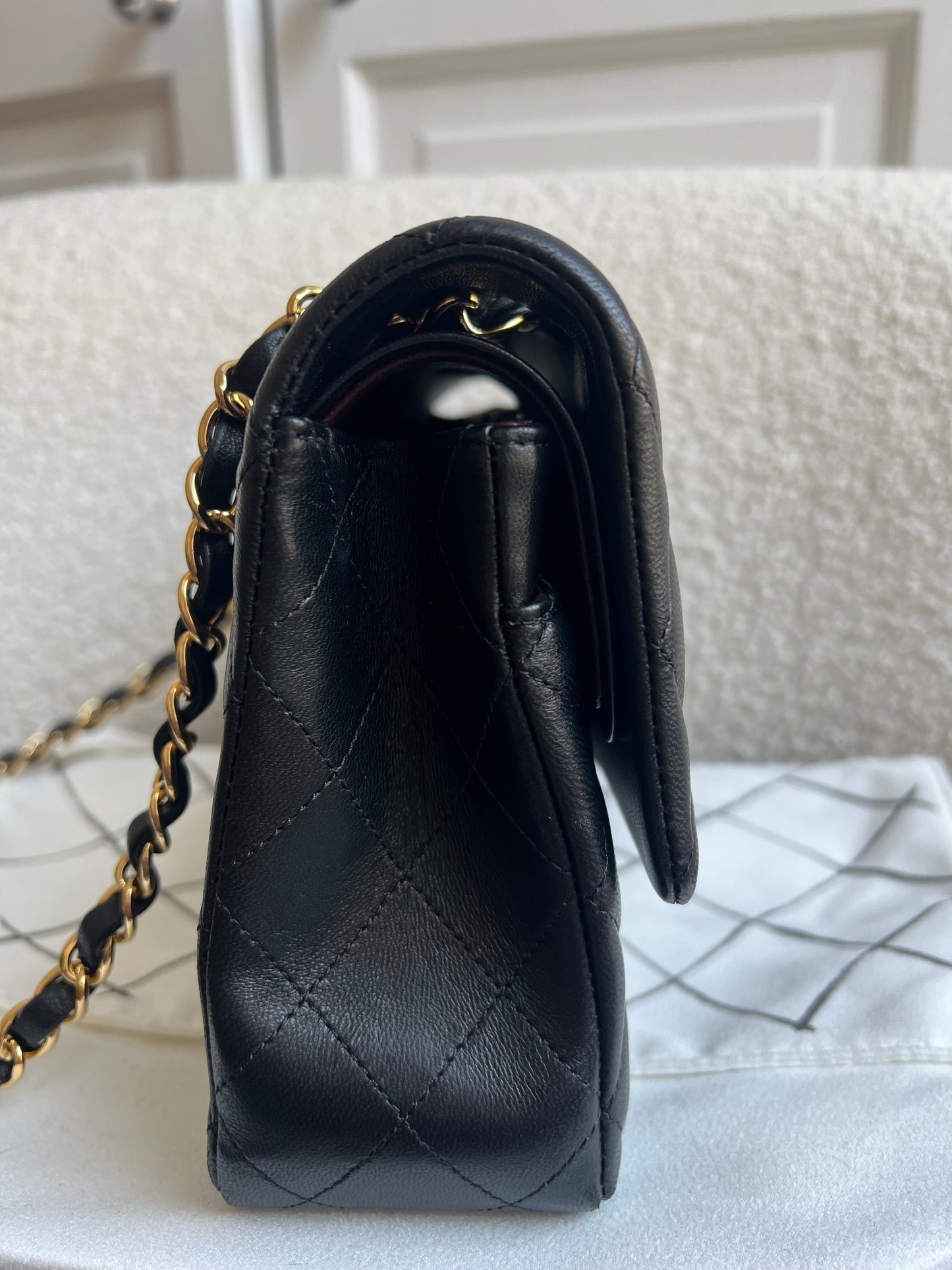 Chanel Medium Classic Flap in Black Lambskin Gold hardware (RRP £9090)