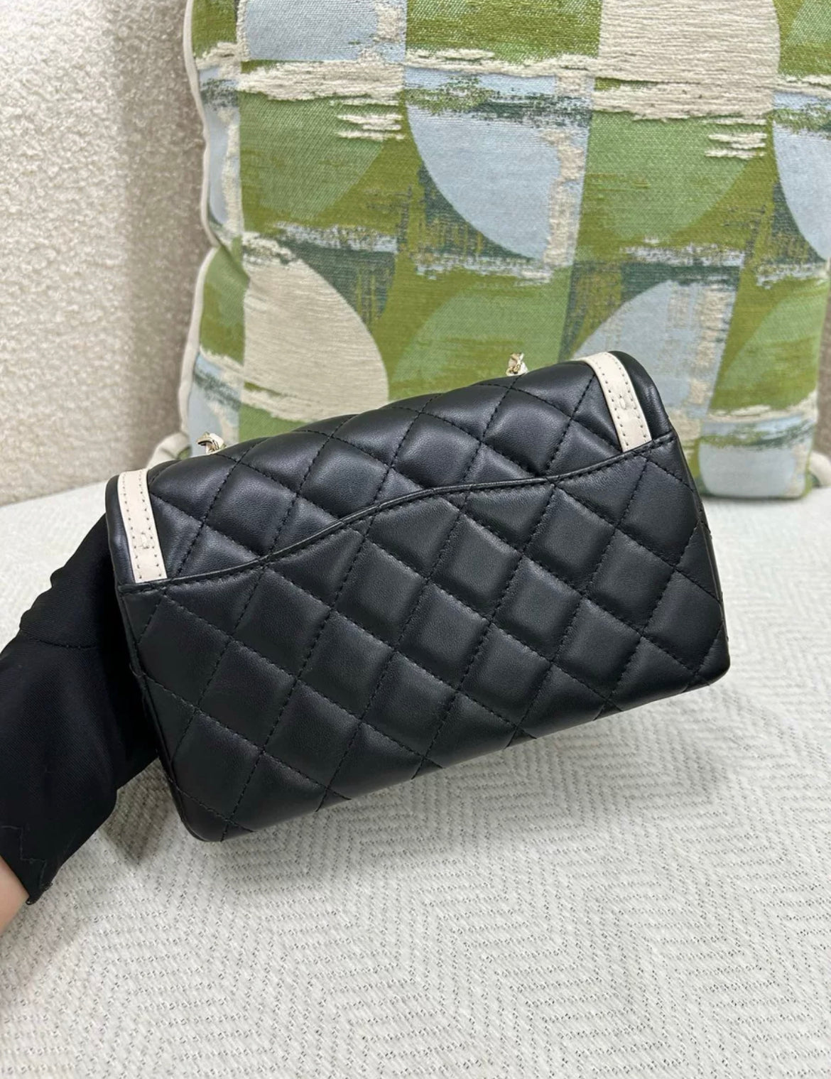 Chanel 23B Black White Mini Flap Bag