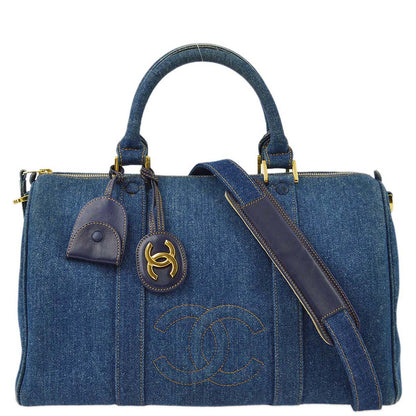 Chanel Blue 2way Shoulder Handbag