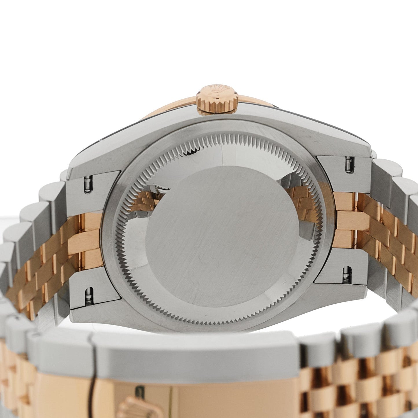Stainless Steel 18K Everose Gold Diamond 36mm Oyster Perpetual Datejust Watch Rhodium Roman 126281RBR