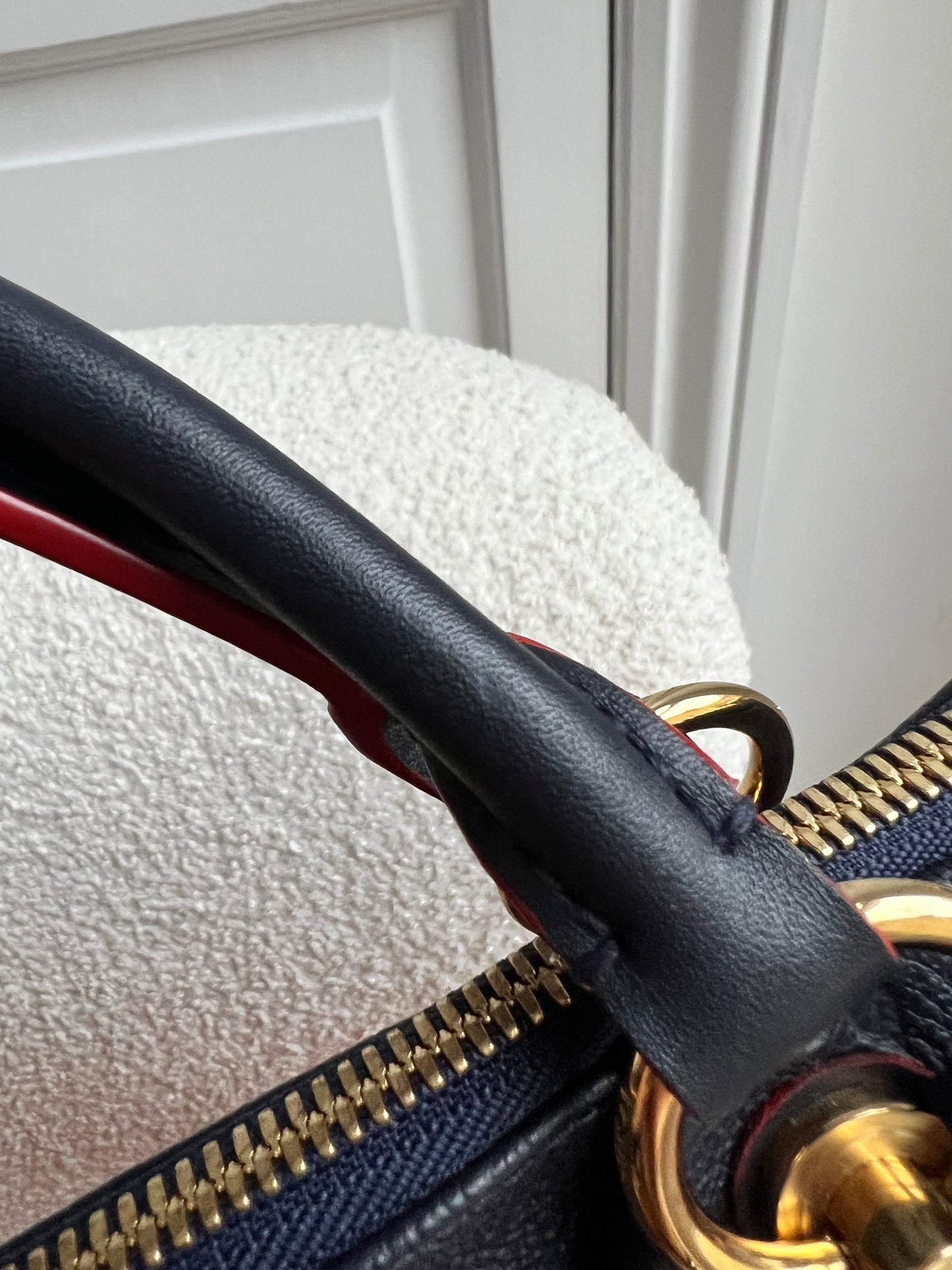 Louis Vuitton V Tote MM Navy Empreinte (RRP £2,390)