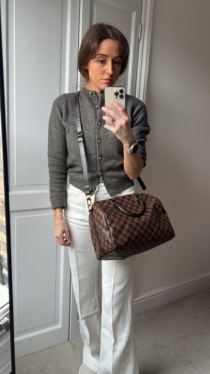 Louis Vuitton Speedy Bandouliere 30 Damier Ebene (RRP £1490)