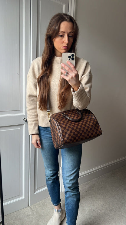 Louis Vuitton Speedy Bandouliere 30 Damier Ebene (RRP £1490)