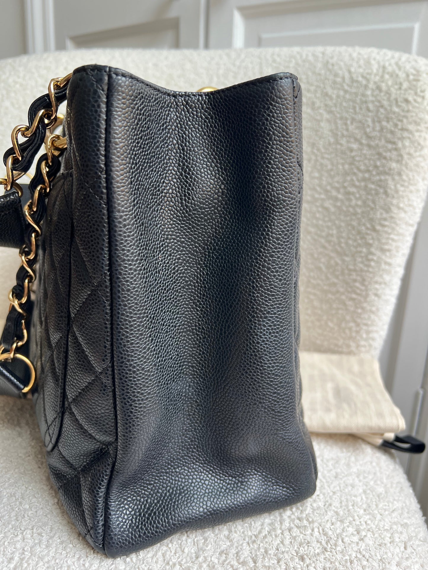 Chanel Black Caviar Grand Shopper Tote Gold Hardware (GST)