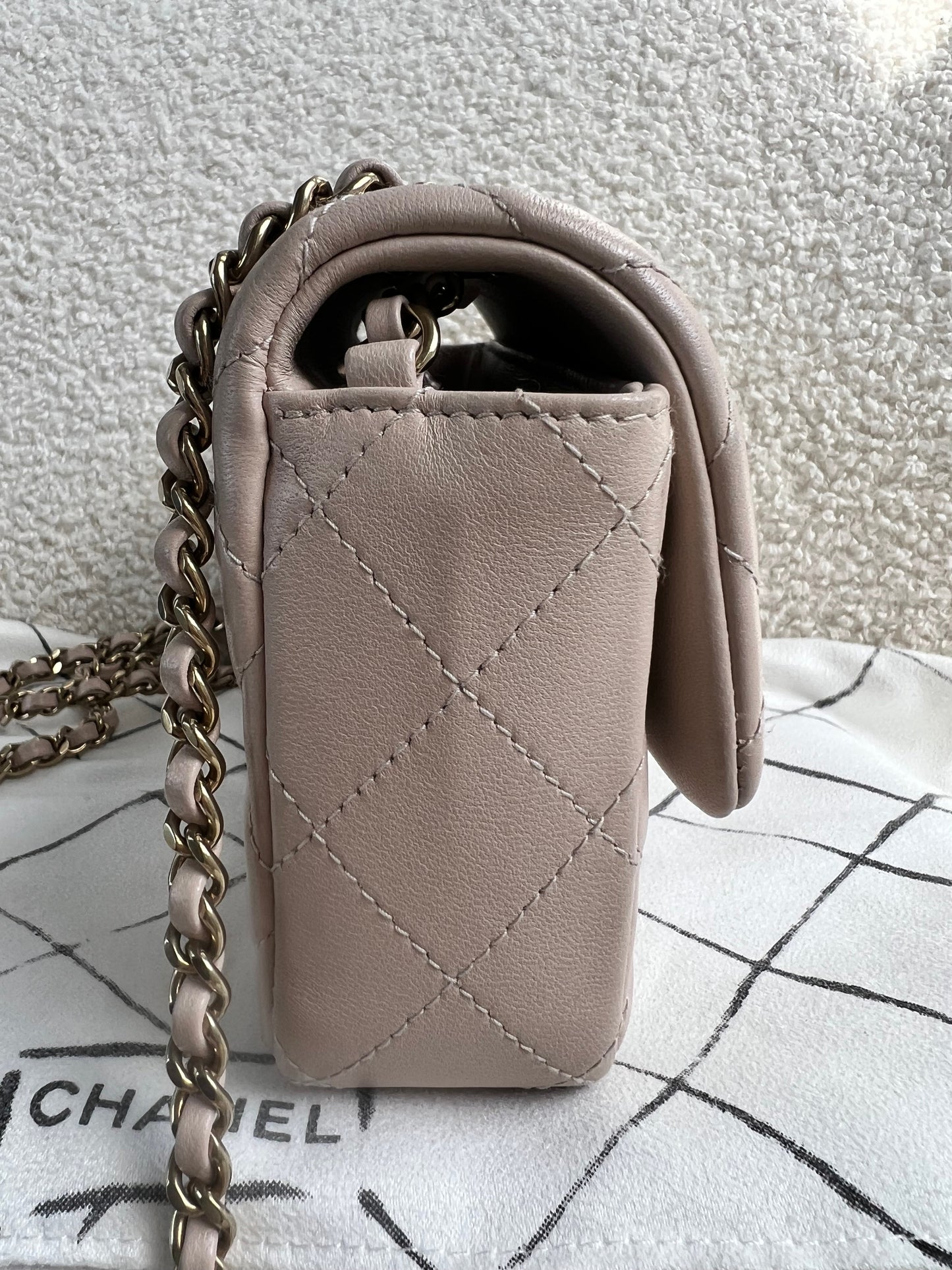 Chanel Mini Rectangular Classic Flap in Lambskin (RRP £4,390)