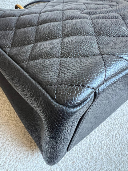 Chanel Black Caviar Grand Shopper Tote Gold Hardware (GST)