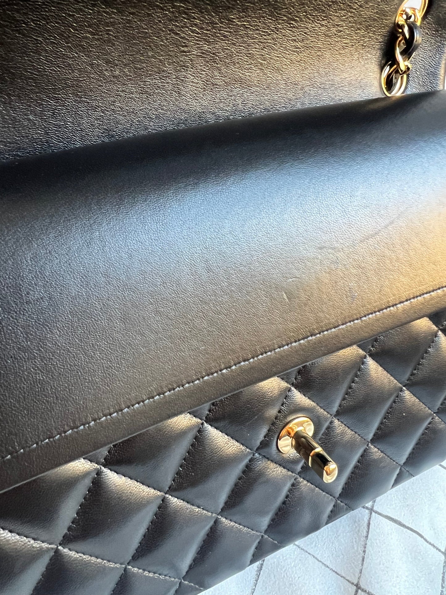 Chanel Jumbo Classic Flap in Black Lambskin Gold Hardware (RRP £9,830)