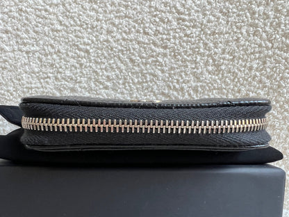 Chanel Black Quilted Caviar Zip Round Purse with Silver Hardware (RRP £550)