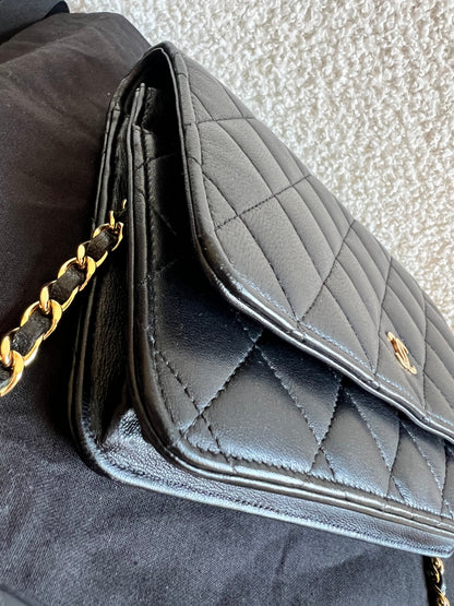 Chanel Wallet on Chain in Black Lambskin Gold Hardware (RRP £2,930)