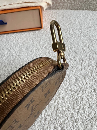 Louis Vuitton Round Coin Purse Reverse Monogram