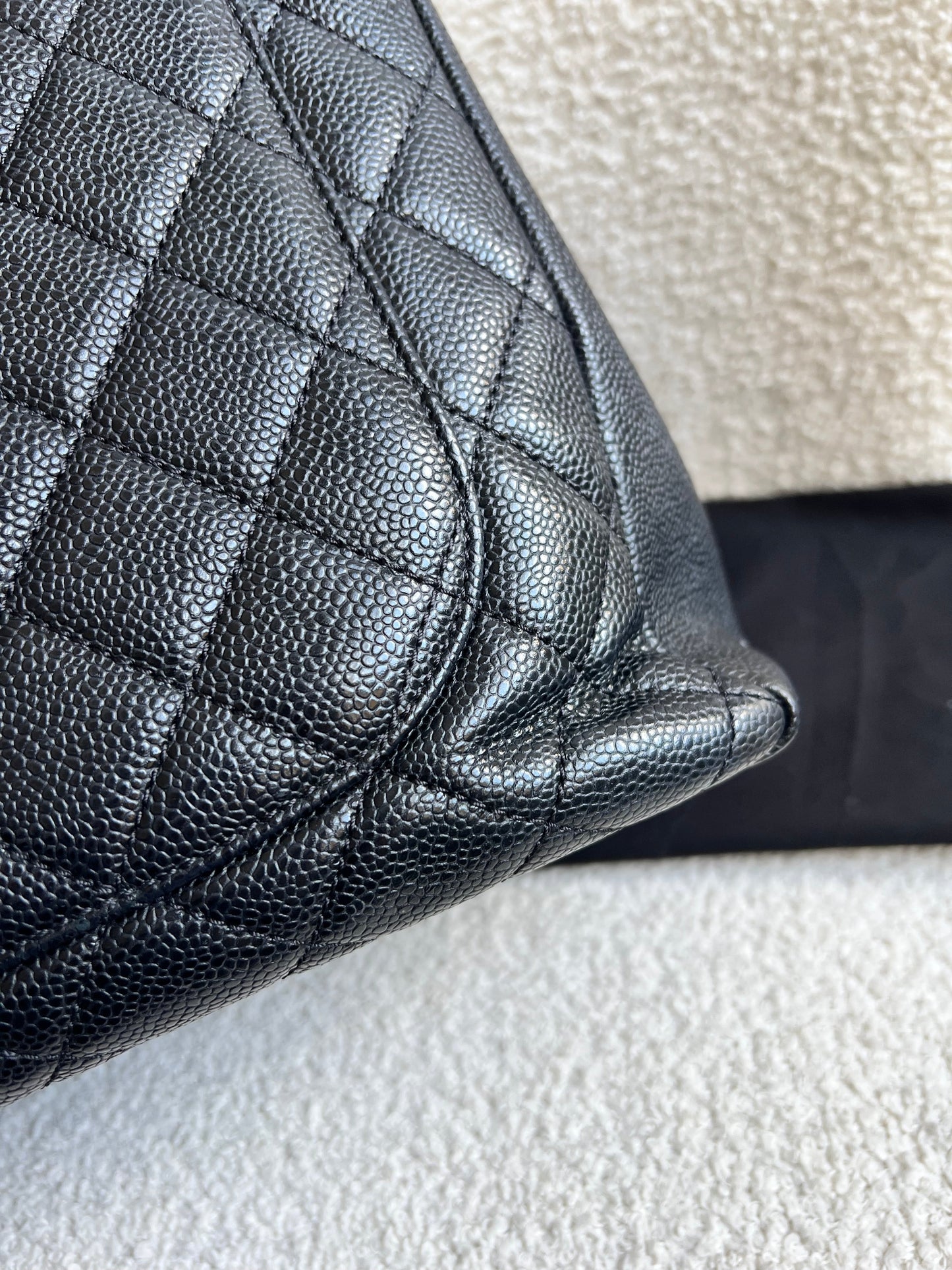 Chanel Black Caviar Grand Shopper Tote (GST) Silver Hardware