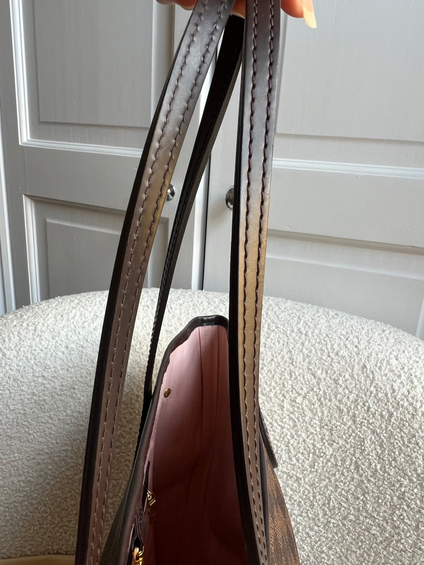 Louis Vuitton Neverfull MM Damier Ebene Rose Ballerine (RRP £1470)